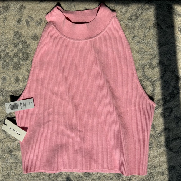 Artizia Babaton Sculpt Knit Mockneck Halter Top
Ribbed Tank- bubble gum pink NWT - Picture 2 of 4